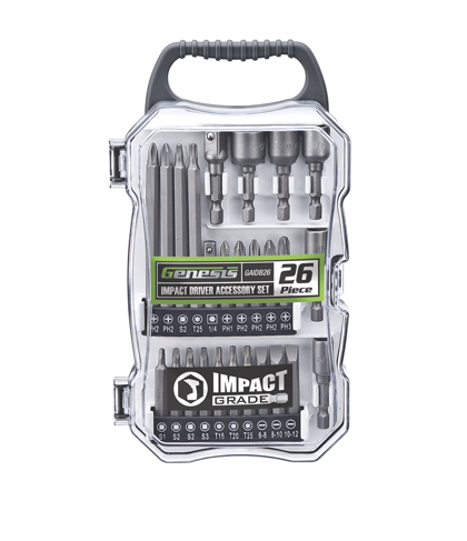 GAIDB26 26-PIECE IMPACT DRIVER ACCESSORY SET GENESIS