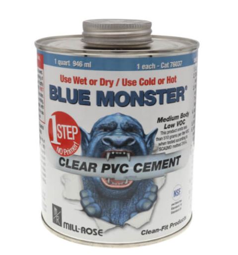 CLEAR QUART BLUE MONSTER  1-STEP SELF PRIMING CEMENT 