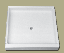 FLORESTONE 6032-1 60X32 WHITE SHOWER BASE (CENTER DRAIN 2