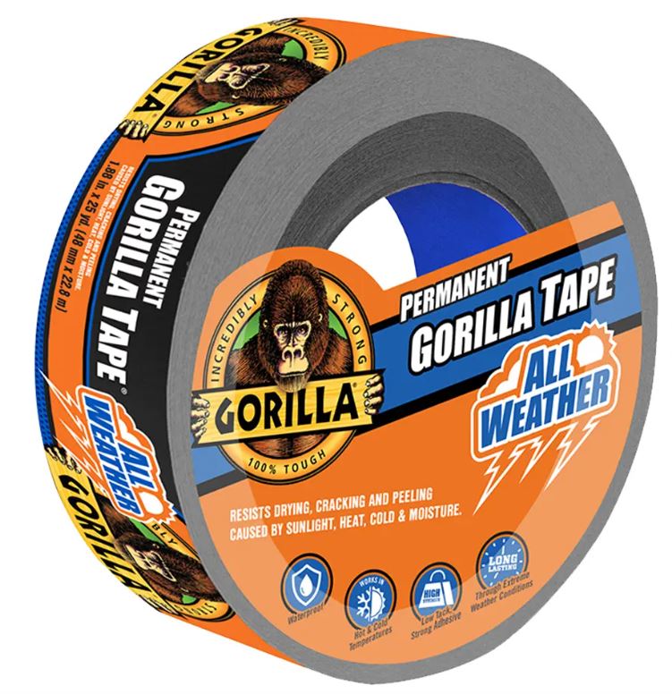 GORILLA PERMANENT ALL WEATHER  TAPE 1.88IN X 25 YARD (6)